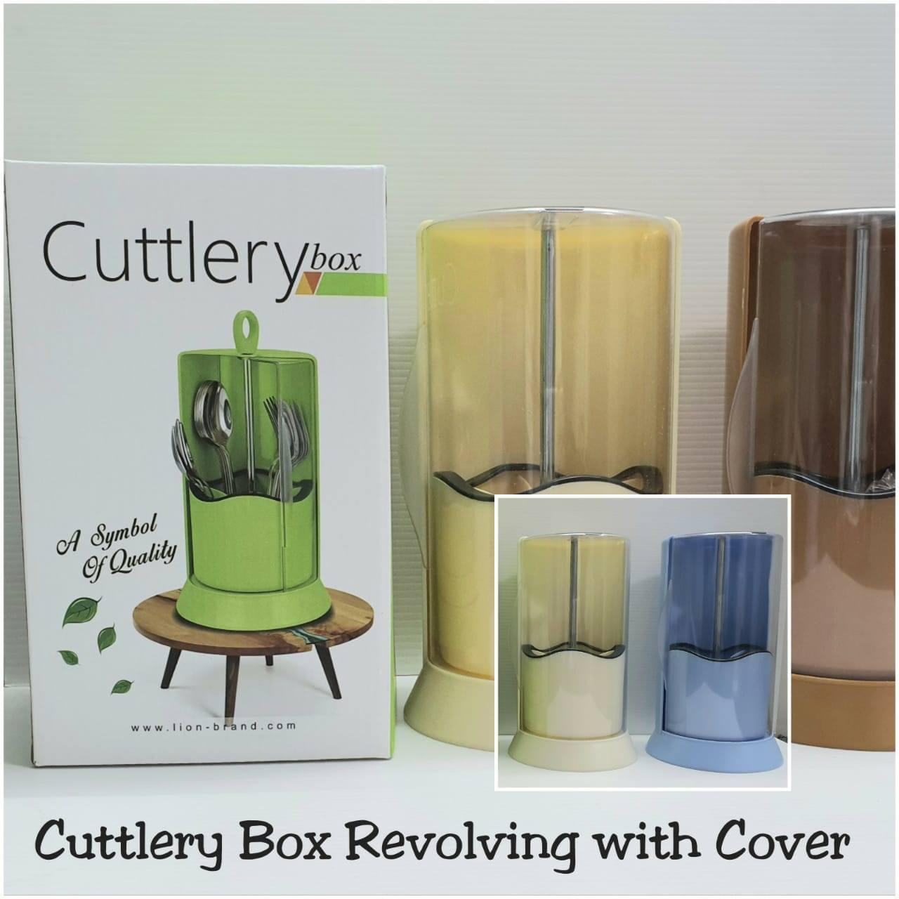 Cutlery Box Revolving with Cover