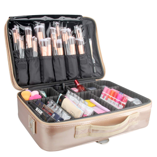 Largest make up travelling partition bag double layer