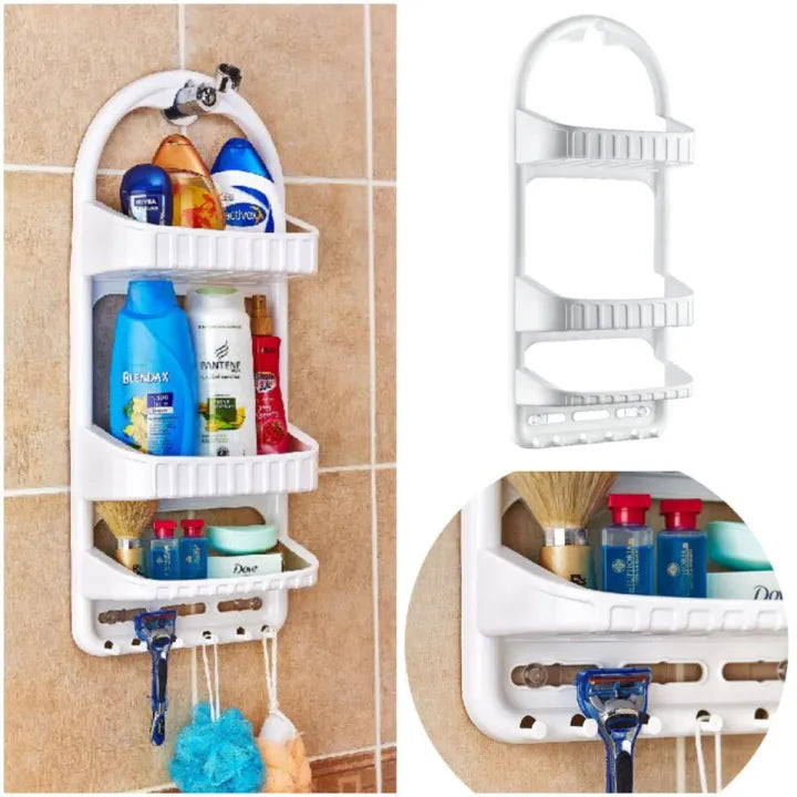 3 Tier Plastic Corner Shelf Organizer Cabinet Bathroom Kitchen Sundries Storage Rack