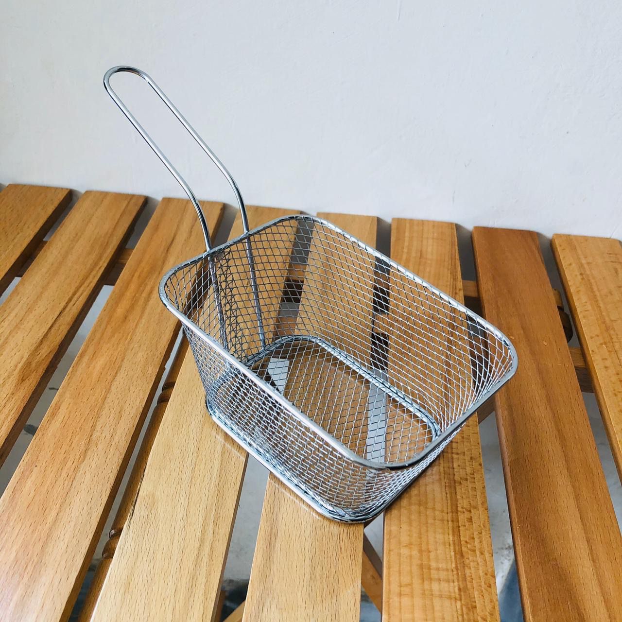 Stainless Steel Mini Square Fry Basket French Fries Holder