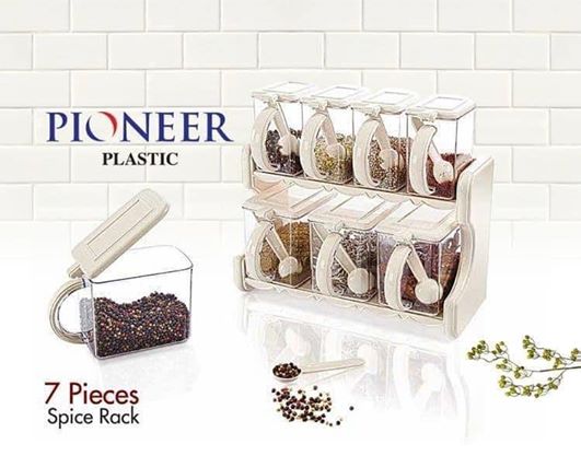 7 piece spice jar, perfect box for massala, salt, pepper, etc