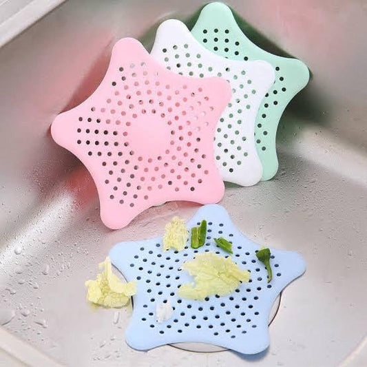 pack of 5-Silicone Rubber Five-pointed Star Sink Filter