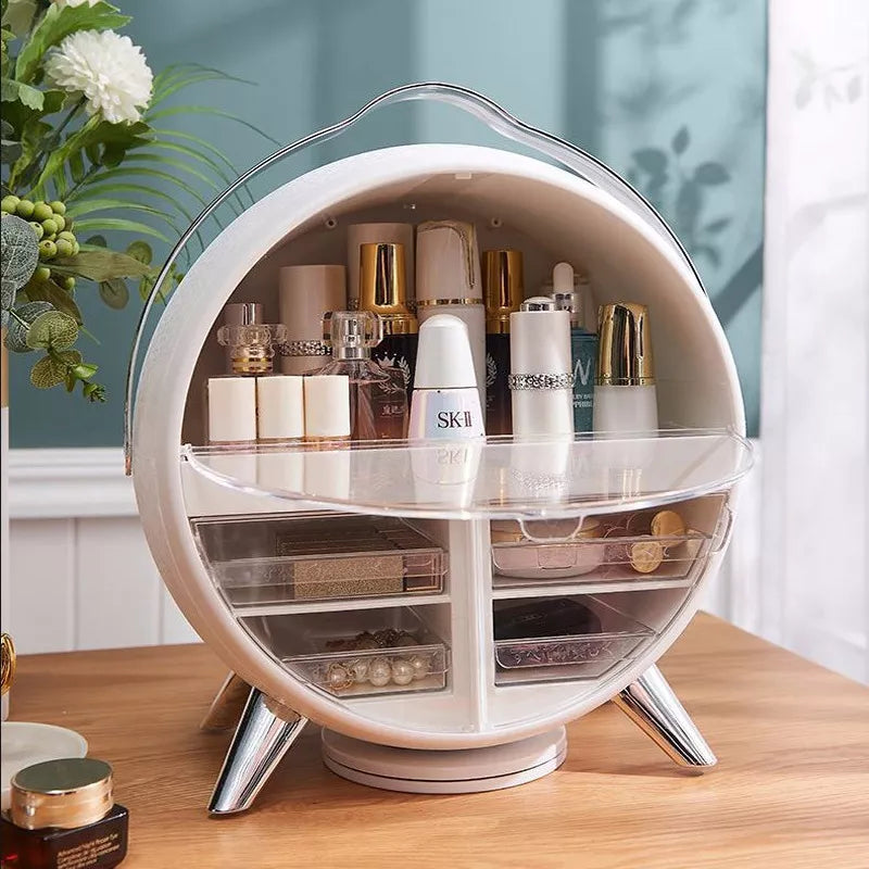 360° Rotating Ring led make up organizer