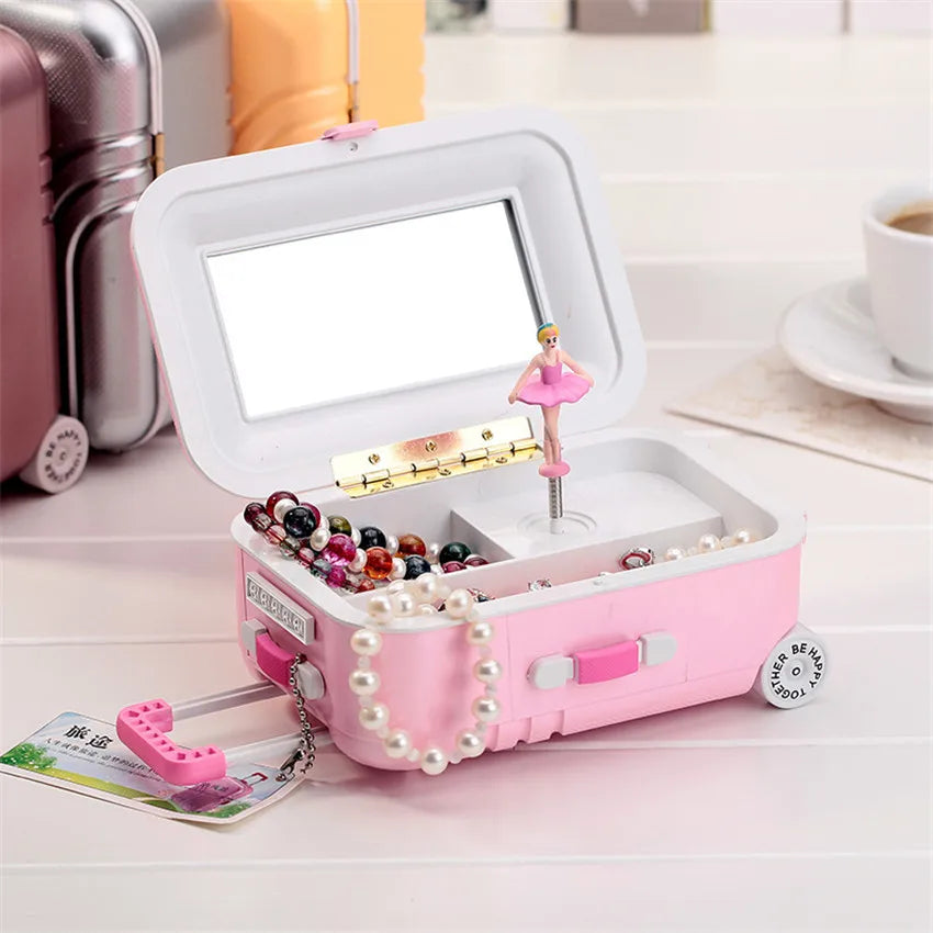 Creative Suitcase Style Music/Jewelery Mini Storage Box