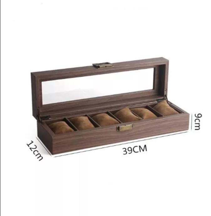 Wooden Leather Watch Box